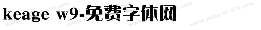 keage w9字体转换